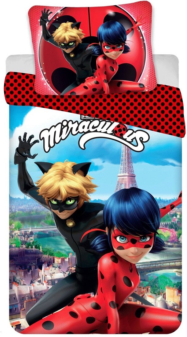 Miraculous Ladybug Bettwäsche aus Baumwolle 140x200 + 70x90 cm