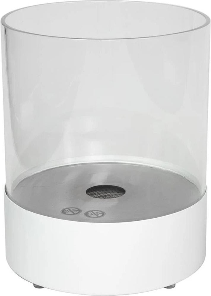 Thumbnail - Southwark Runder Tisch Kamin, Weiß, Einzigartiges Design mit Glas, Bioethanol, 1,15 kW