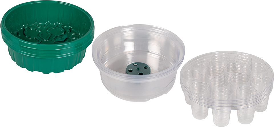 Anzucht-Gewächshaus 4er-Set