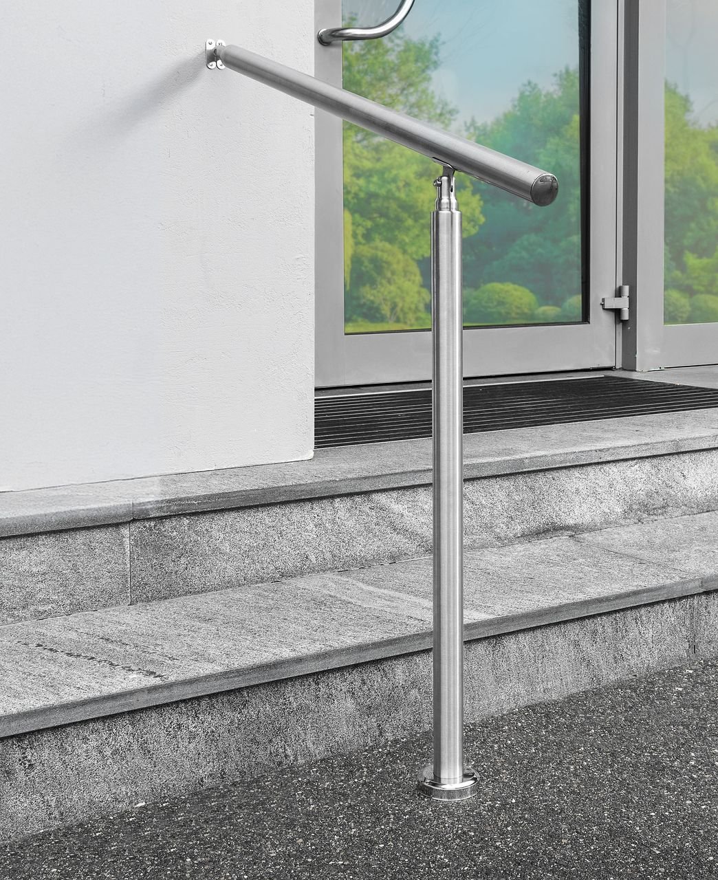 Tür Handlauf 80 x 150 cm, Stahl 1 Pfosten