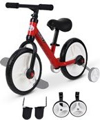 Thumbnail - Kinder Laufrad, Lauflernrad, Kinderfahrrad, 2-in-1, Kinderrad mit Stützrädern und Pedalen, 2-5 Jahre, Sitzhöhenverstellb...