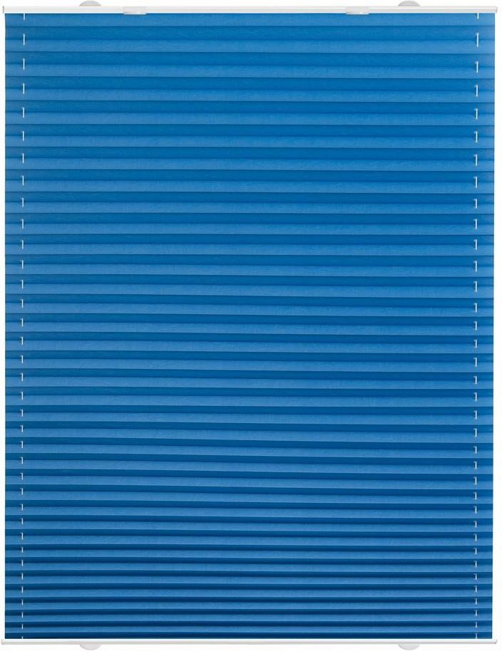 Plissee Haftfix, ohne Bohren Blau, 85 cm x 130 cm (B x L)