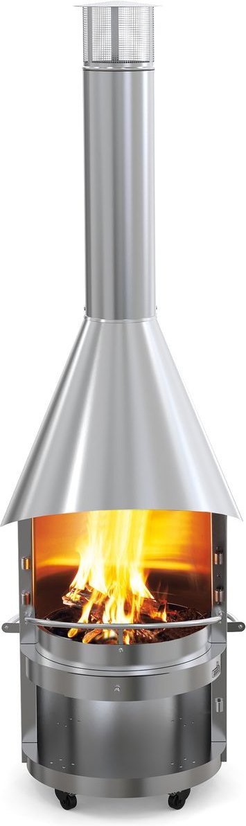 asado® Garten-Grillkamin "Fuego ES" Ø70 x (H)226 cm Edelstahl