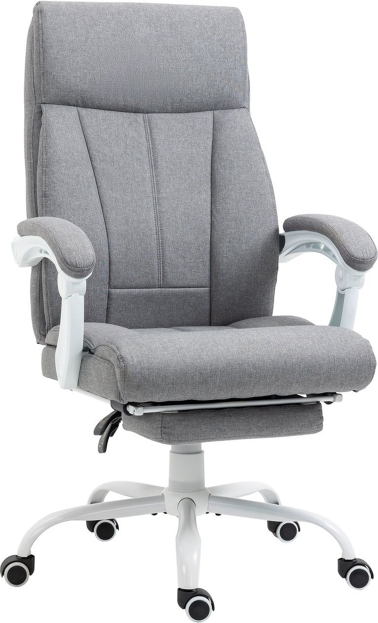 Thumbnail - Vinsetto Bürostuhl, Ergonomischer Schreibtischstuhl mit Liegefunktion, Fußstütze