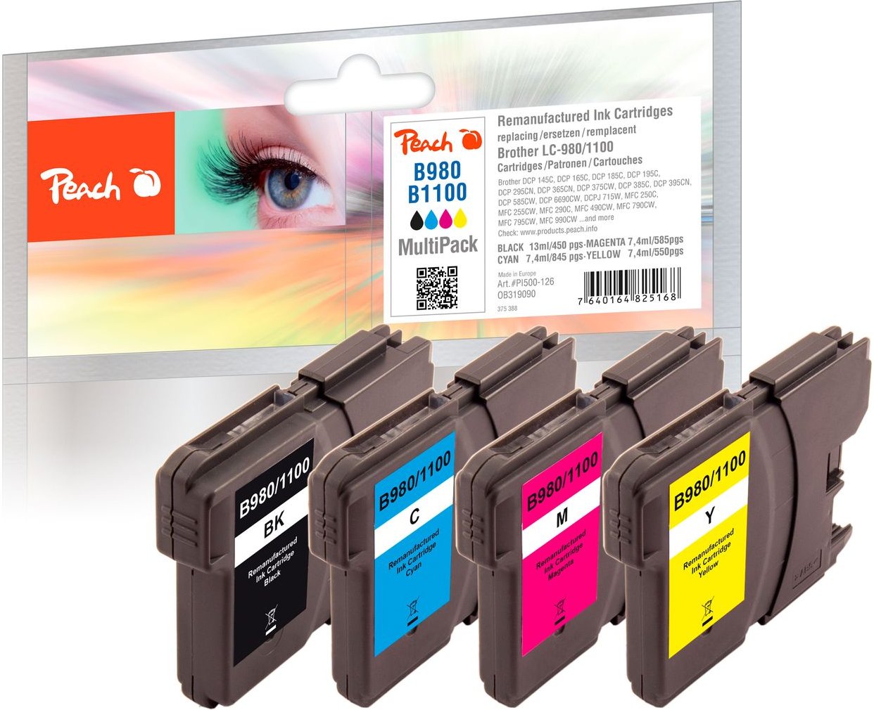 Spar Pack Tintenpatronen ersetzt Brother LC-1100VALBP