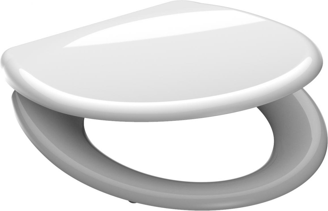 WC-Sitz WHITE Duroplast Kunststoff Absenkautomatik Schnellverschluss Weiß