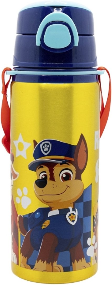 Paw Patrol Alu-Trinkflasche mit Strohhalm & Tragegurt