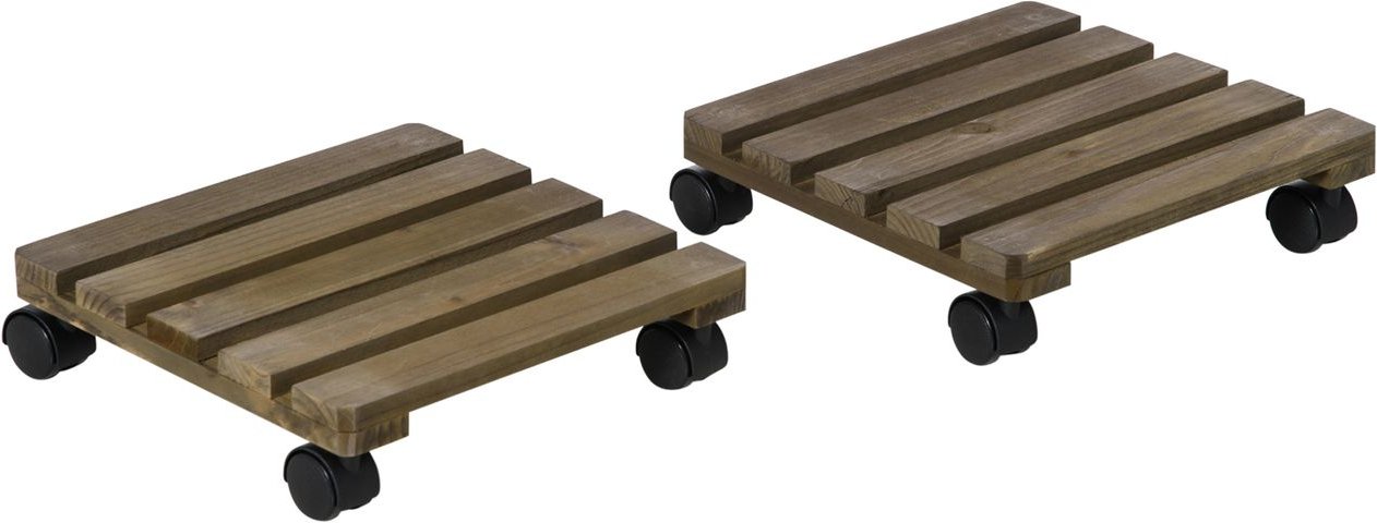 2er-Set Pflanzenroller Blumenroller 30x30cm für Innen und Außen