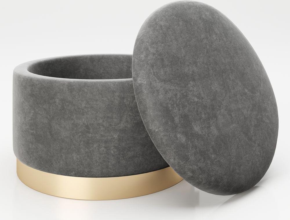 runder Pouf SUE Grau