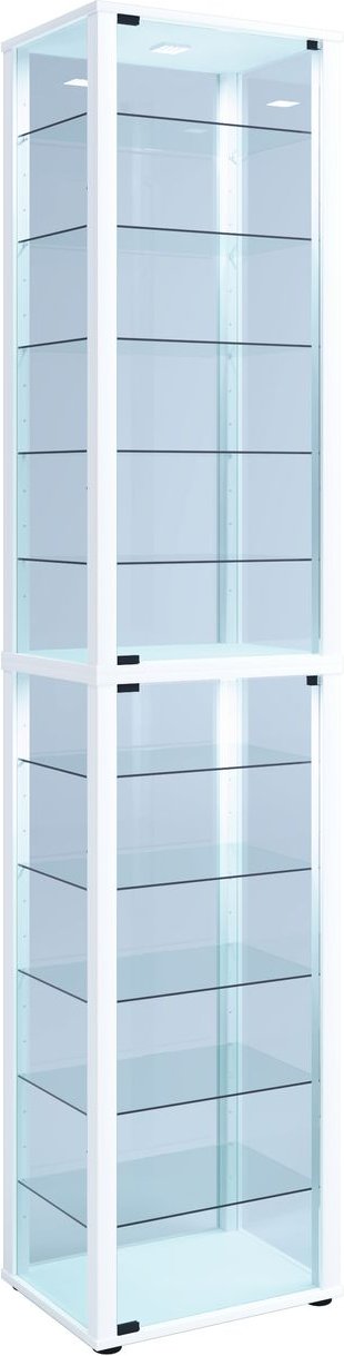 Standvitrine "Kavisa XXL" Weiß