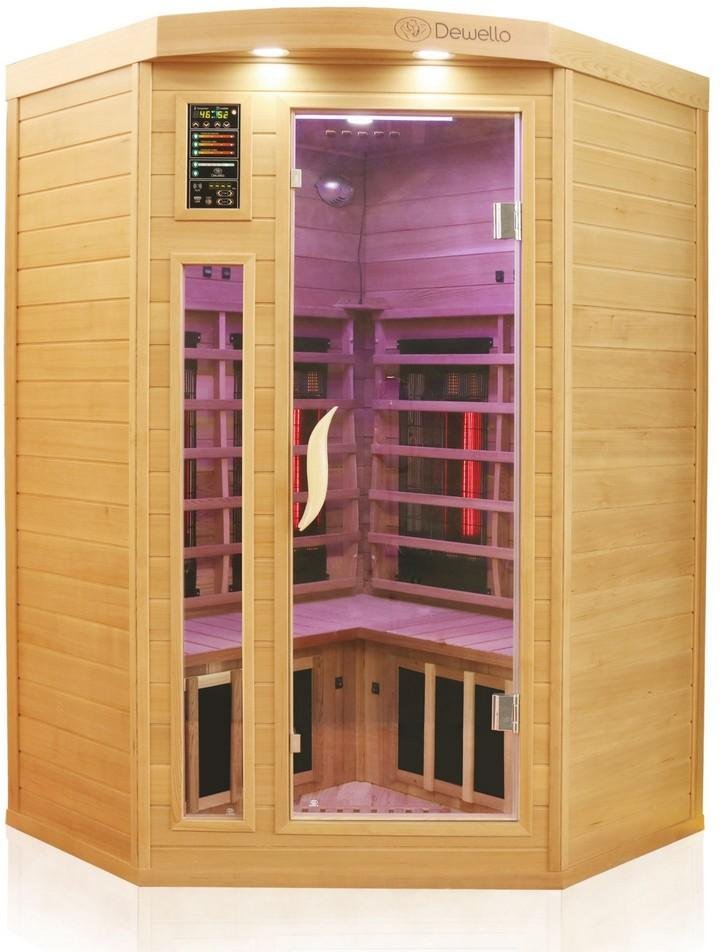 Thumbnail - Infrarotkabine Infrarotsauna LAKEFIELD PRO Hemlock/ Zeder Duo Strahler 120cm x 120cm x 190cm