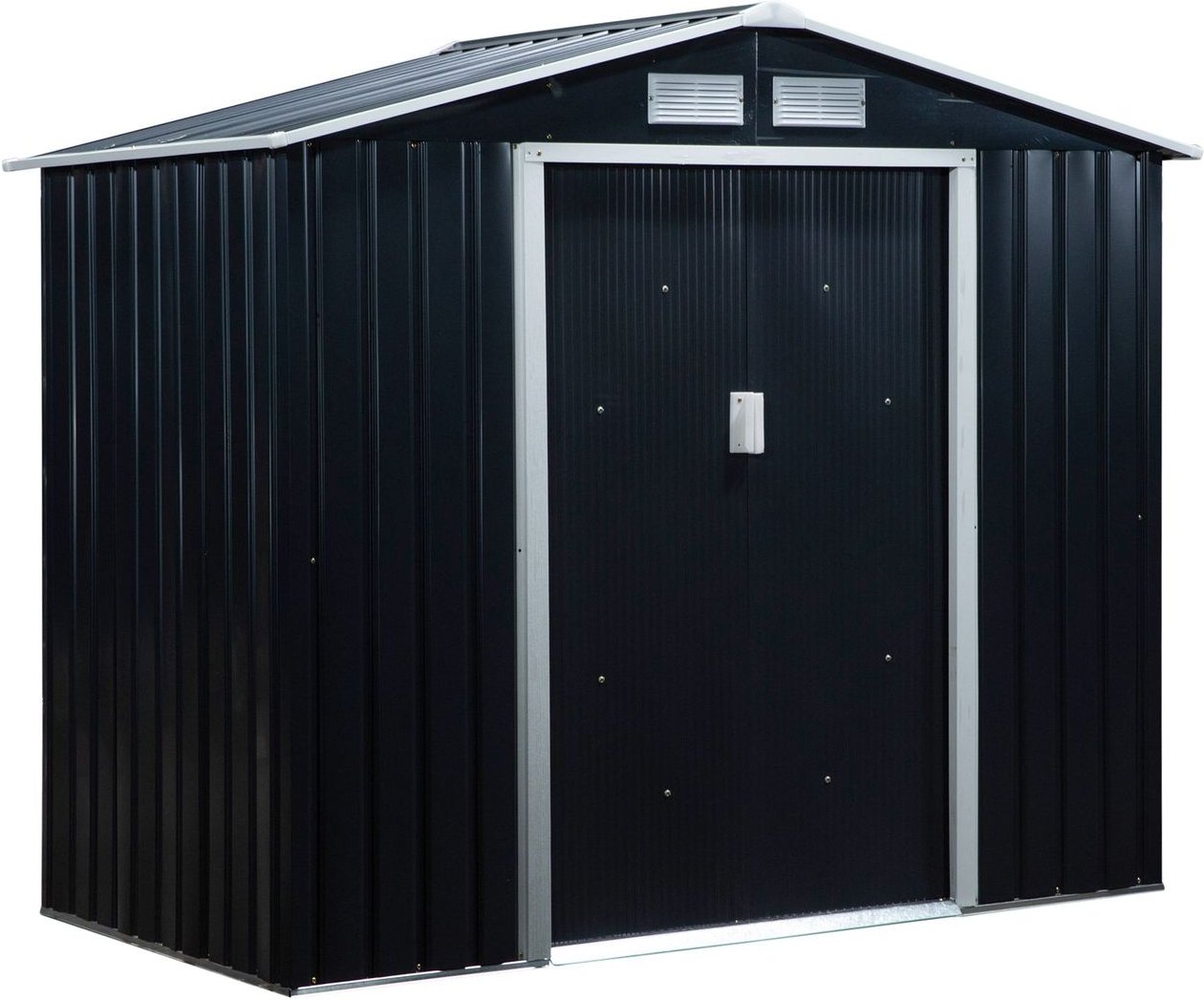 Thumbnail - Gerätehaus mit Bodenrahmen Geräteschuppen Gartenhaus Schuppen Stahl