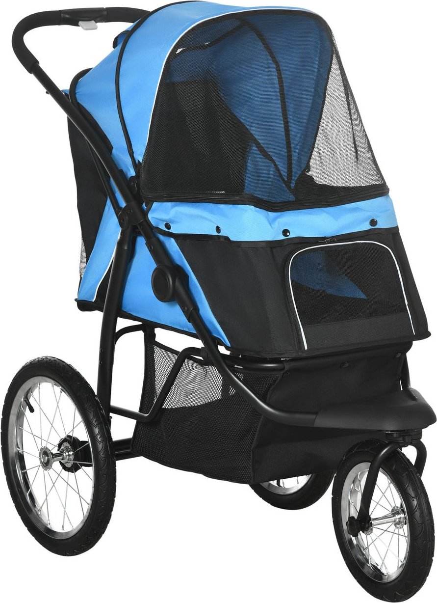 Thumbnail - Hundebuggy mit Reflektoren, Faltbarer Katzenbuggy für Kleine Mittle Hunde