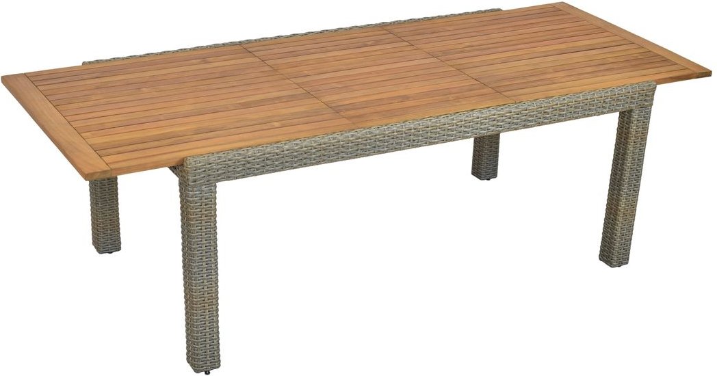 Ausziehtisch mit Akazientischplatte 180x100 cm