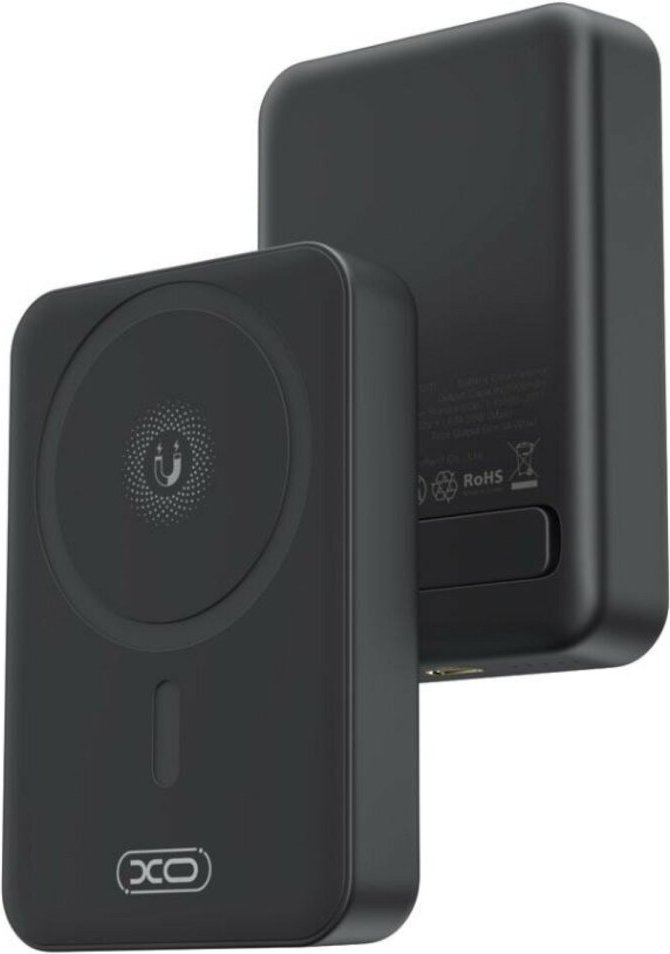 Powerbank 10000mAh in Schwarz 20W kompatibel mit MagSafe mit USB-C Anschluss