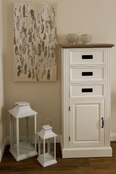 Kommode "Rita", mit 1 Tür und 3 Schubladen