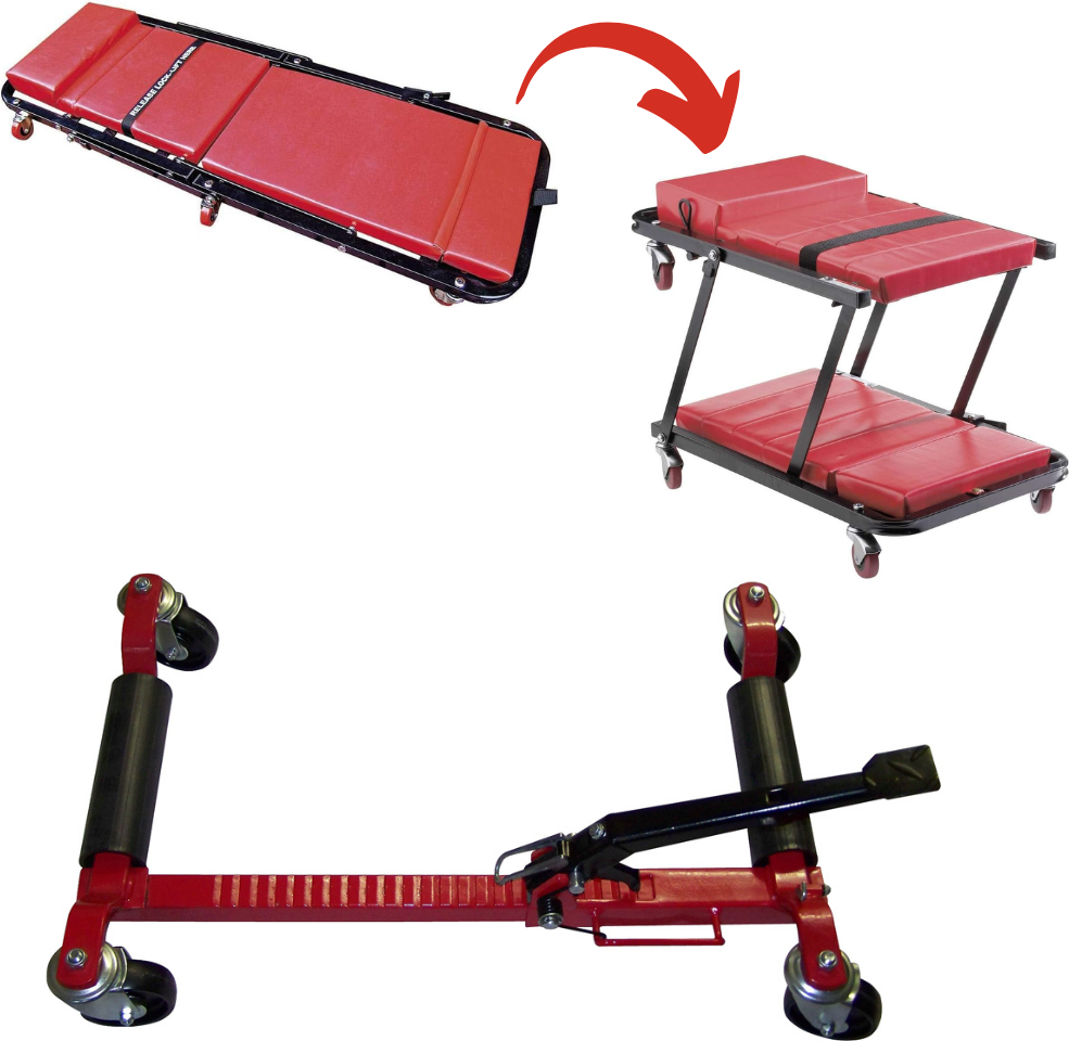 Berger & Schröter | Rangierhilfe Radmontagehilfe + Montagerollbrett