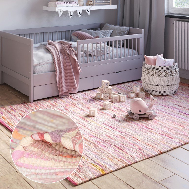 Teppich Saroya 110 cm x 60 cm, Farbe Rot Mix, rechteck