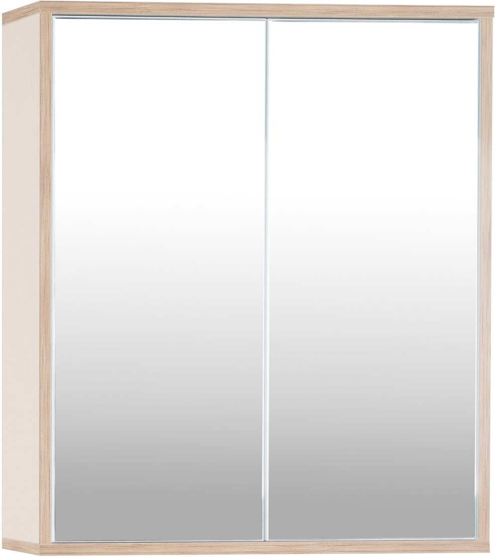 Thumbnail - Spiegelschrank MORENA mit 2 Türen, cashmere/Eiche