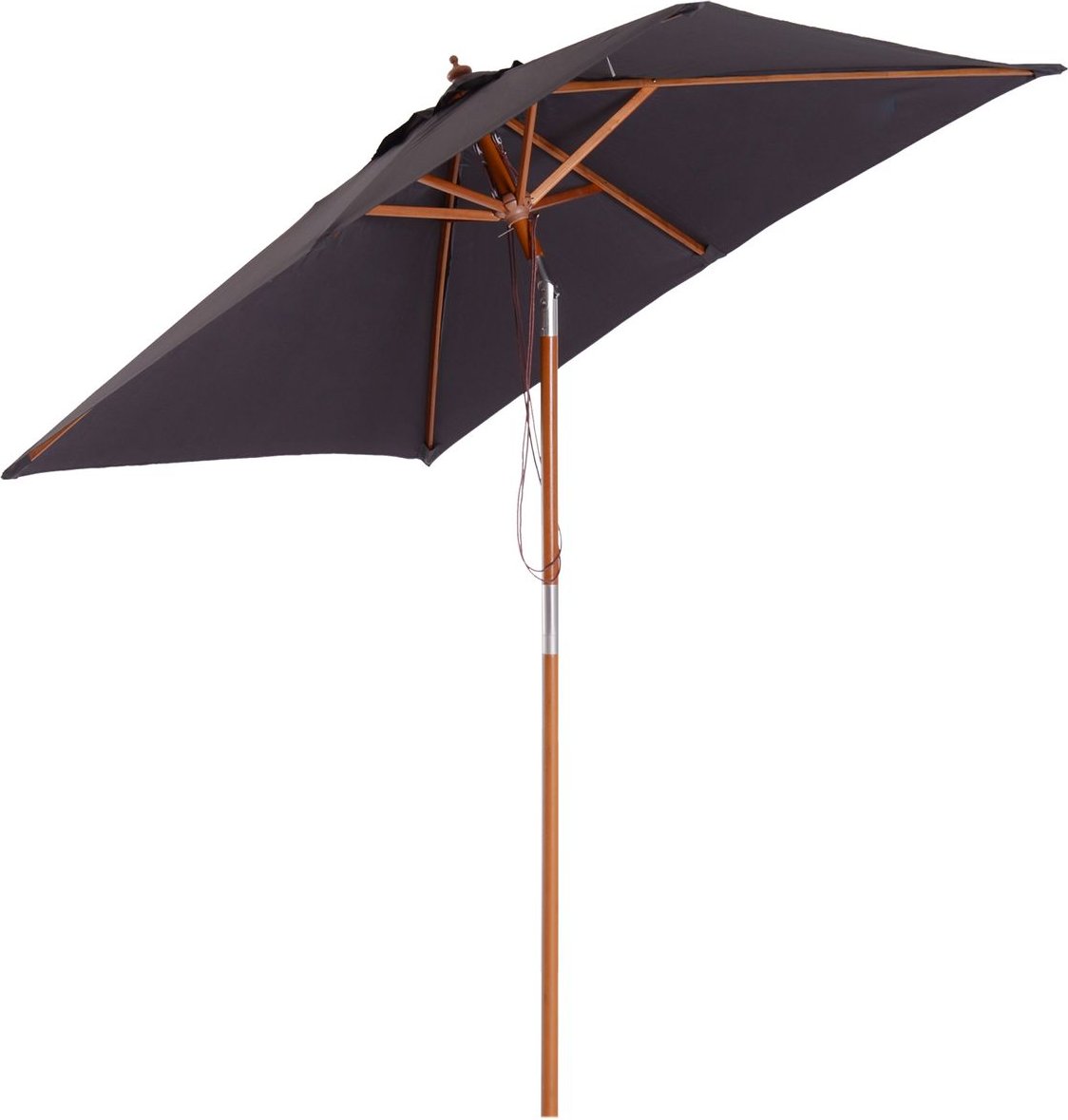 Sonnenschirm Knickbarer Gartenschirm einstellbar Dunkelgrau 200 x 150 x 230 cm