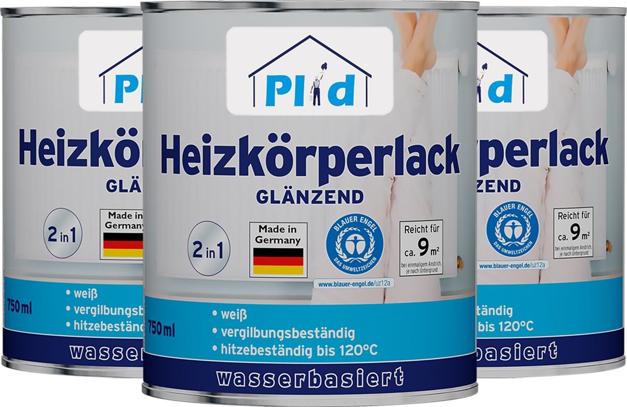 Thumbnail - Heizkörperlack LF 2,25L für ca. 27m² Weiß Glänzend / hitzebeständiger Lack bis 120°