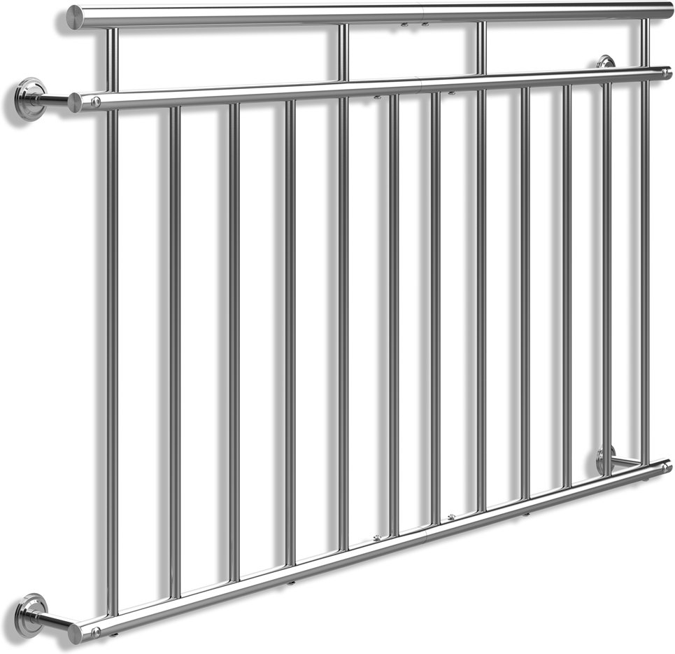 Balkongeländer Edelstahl 156x90cm