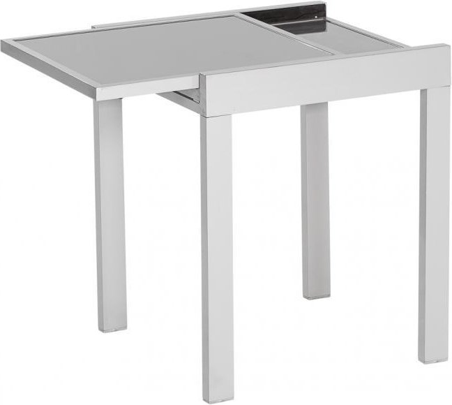 Balkonausziehtisch, grau-silber