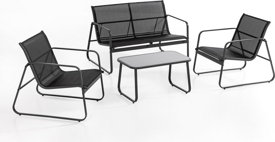 Garten-Set 4tlg. schwarz