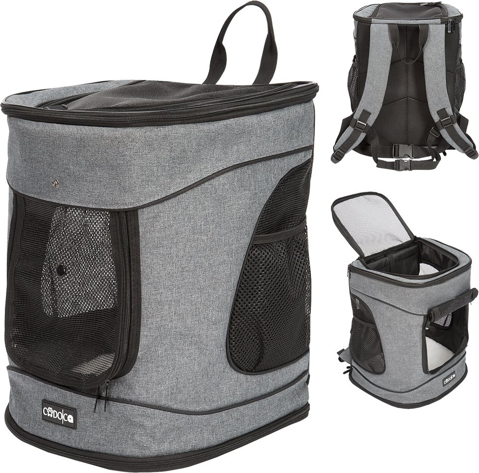Cadoca Haustierrucksack Grau 41x30x31cm
