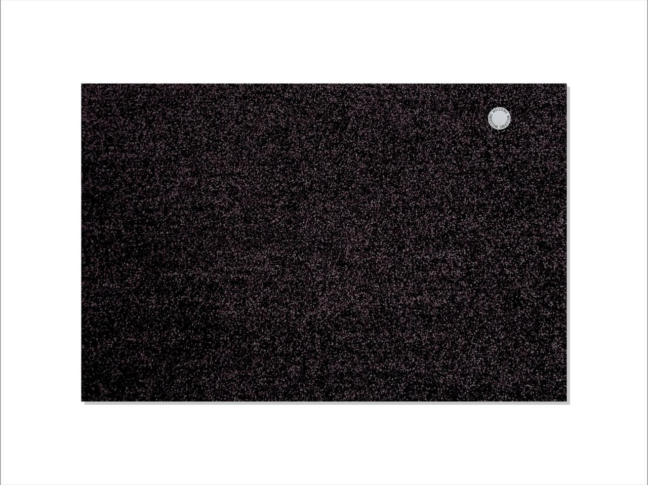 Keilbach Fußmatte mit Edelstahlelement, 87 x 57 cm, schwarz