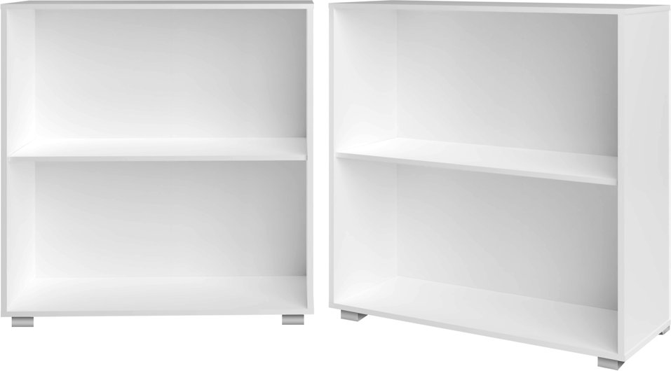 Casaria Bücherregal Vela Weiß 2 Fächer