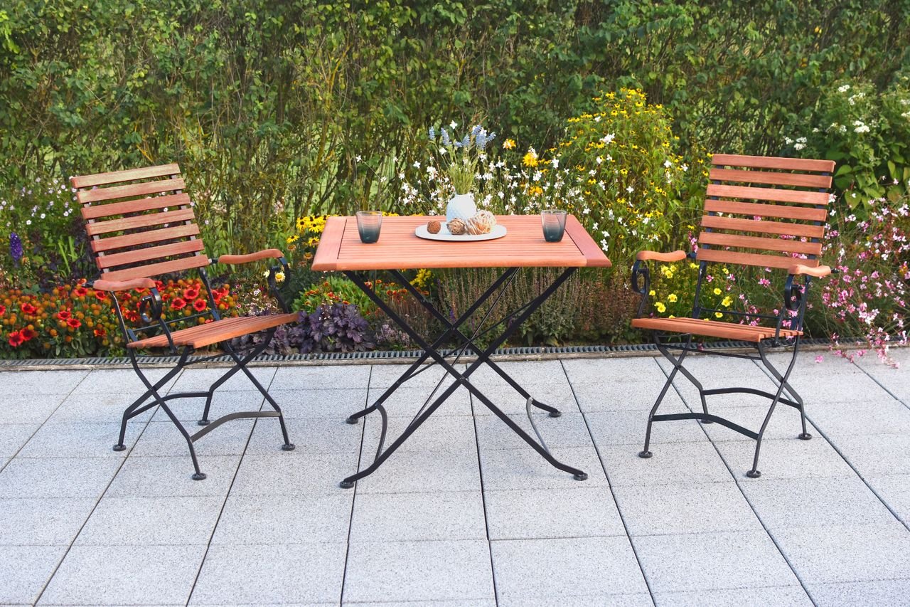 Schlossgarten Set 3tlg. Klapptisch
