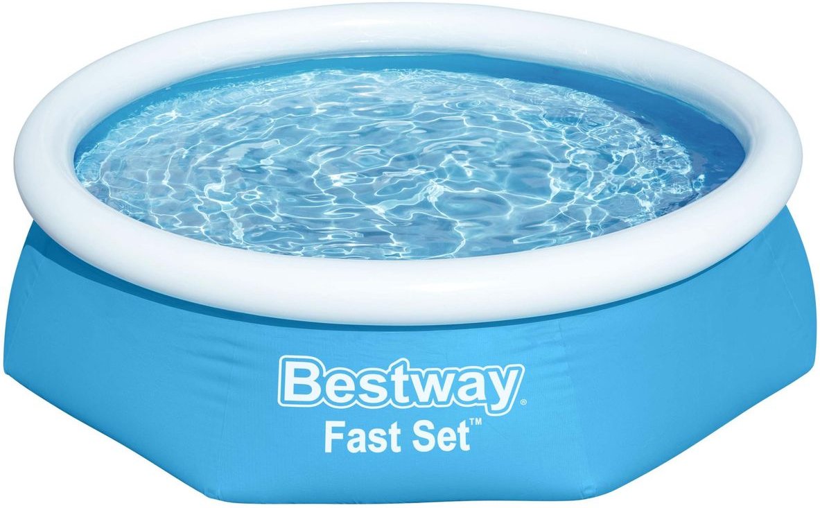 Bestway® Fast Set™ Aufstellpool Swimmingpool Ø 244 x 61 cm, blau Neu