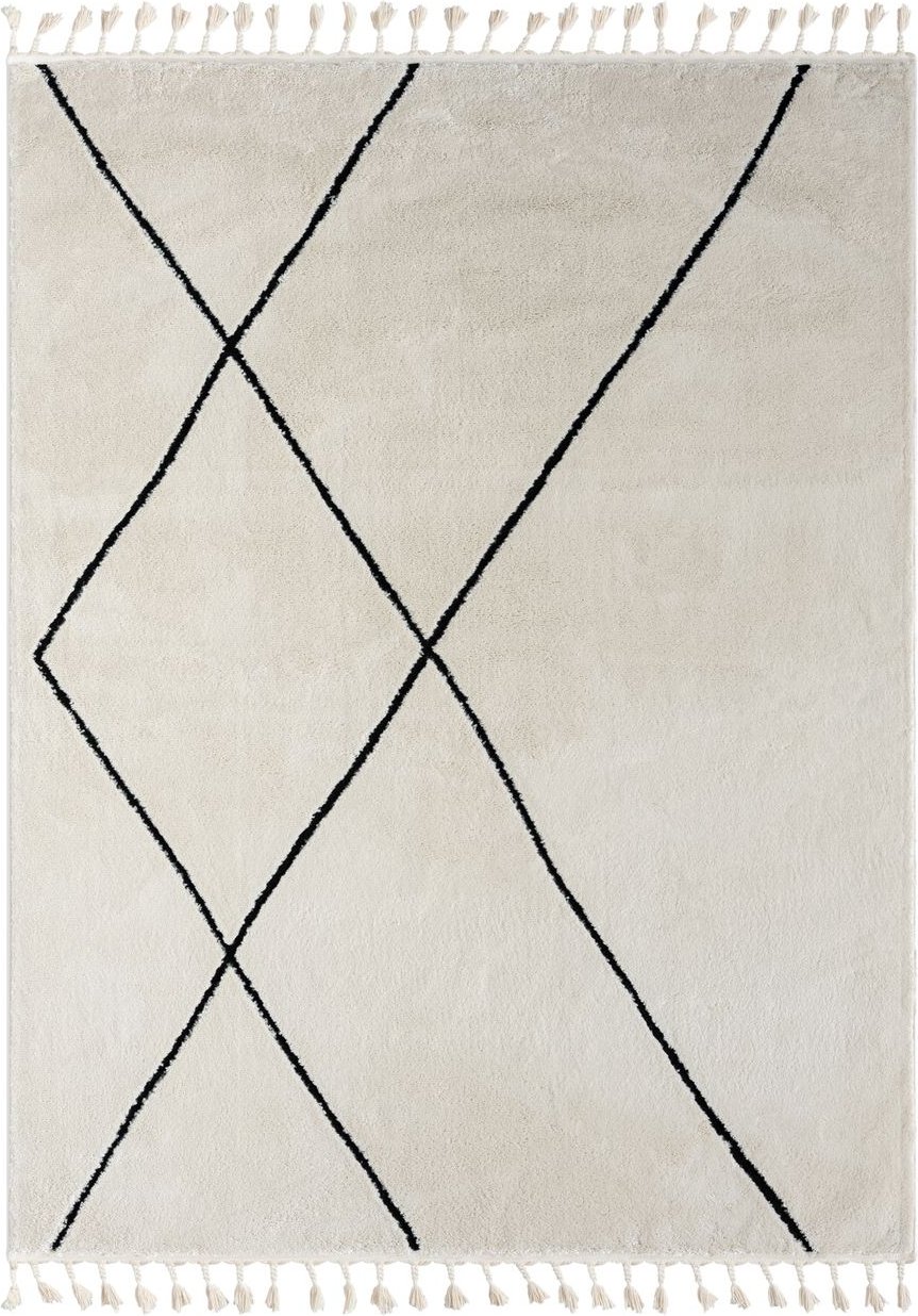 Teppich Moroccan Hideaway, 240 cm x 190 cm, Farbe weiß, rechteckig, Florhöhe 19mm