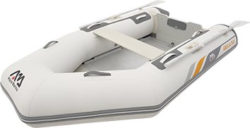 Aqua Marina Schlauchboot 5 Personen 330x153 cm mit Hochdruck-PVC-Gewebe und Holzboden, Weiß