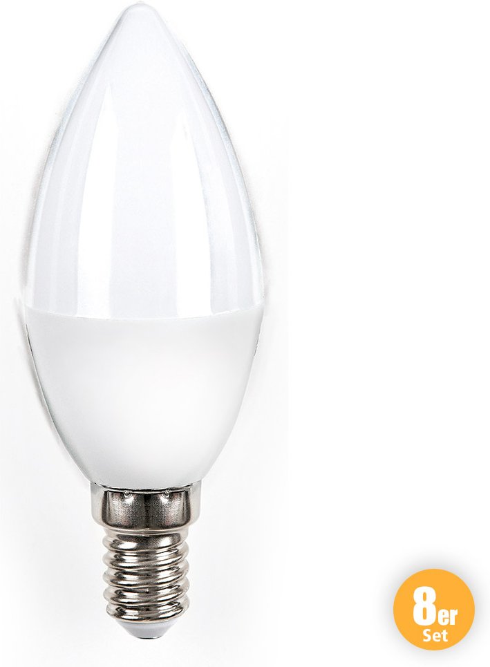 LED-Leuchtmittel, Kerze E14 - 8er-Set