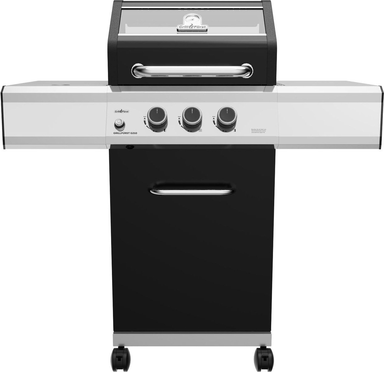 Grillfürst G210E 2-Brenner Gasgrill mit Hochtemperaturbrenner und Edelstahl Rosten