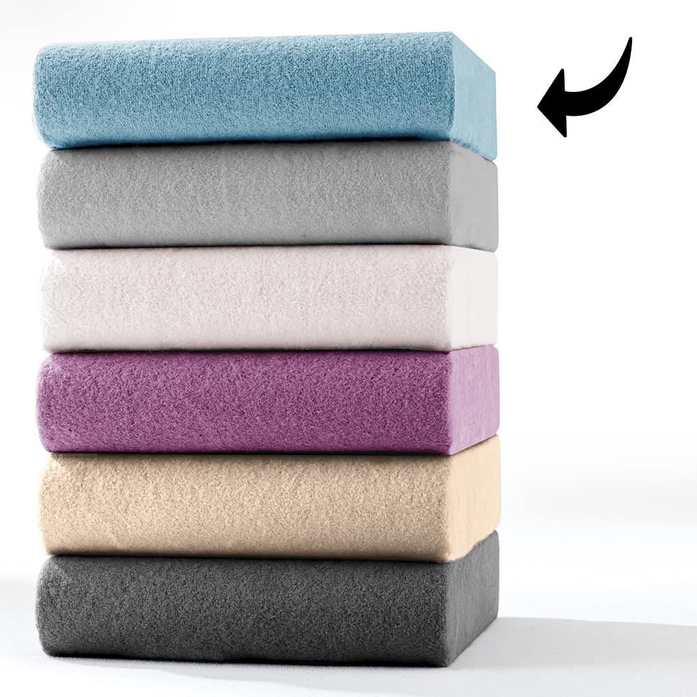 Mikrofaser-Flausch-Spannbetttuch - ca. 90 - 100 x 200 cm