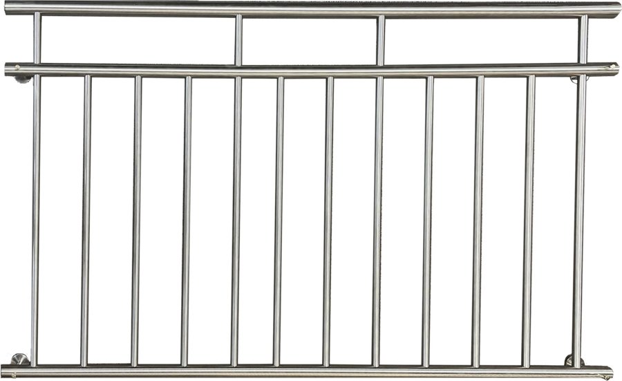 Balkongeländer 90 x 128 cm, Edelstahl