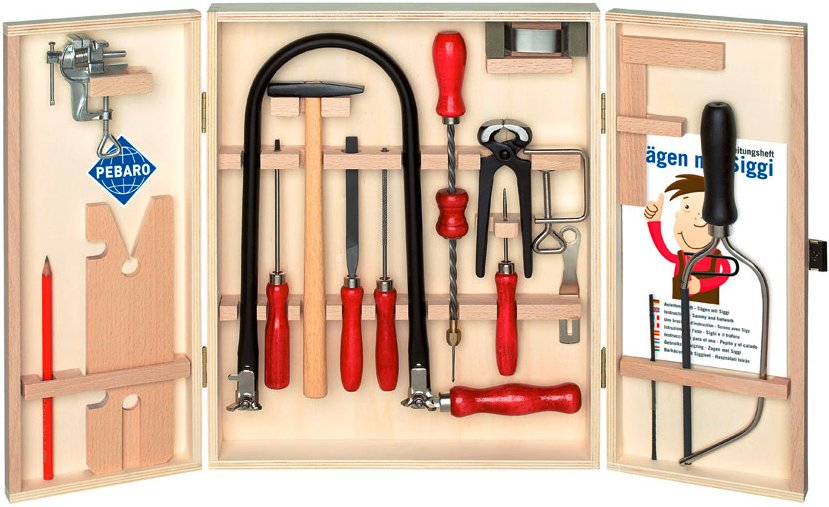 Öko-Laubsägeschrank, 24 Teile