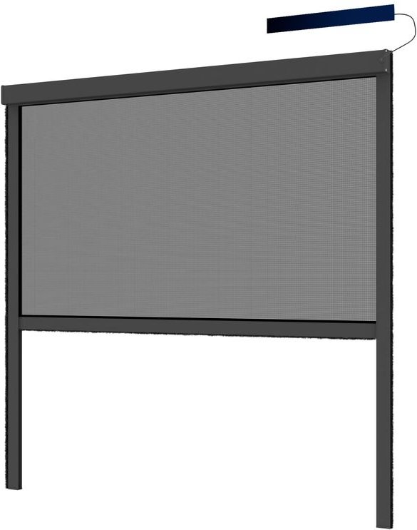 Hecht Elektrischer Insektenschutzrollo, 130x160 cm, anthrazit