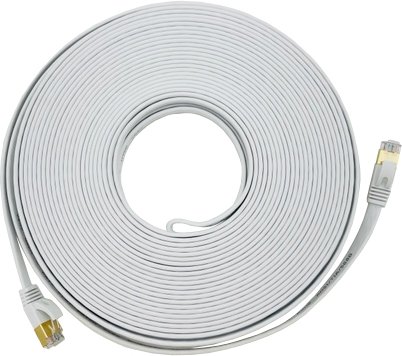 Thumbnail - CAT7 Patchkabel Netzwerkkabel weiß 20m flach