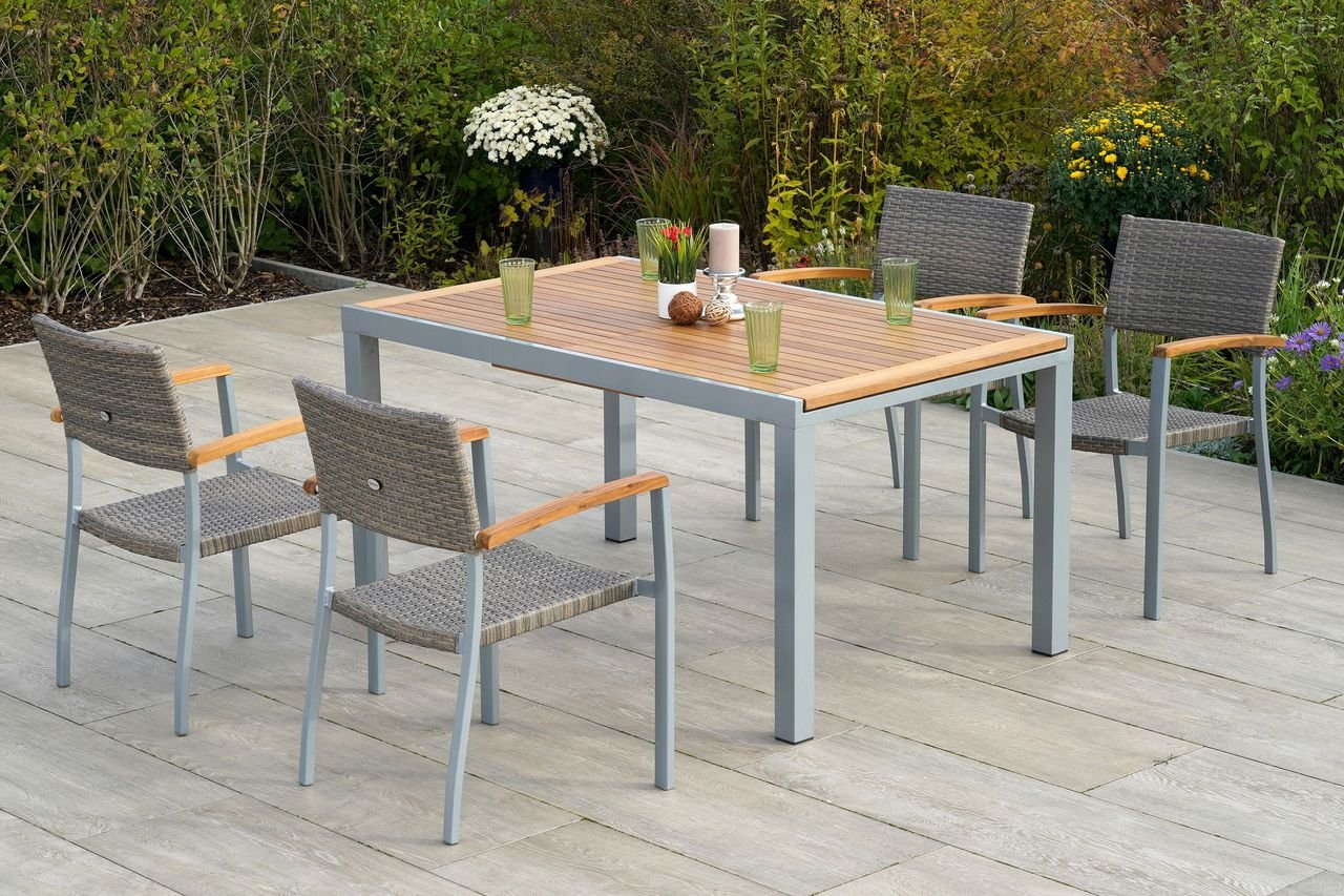 Silano Set 5tlg. Ausziehtisch