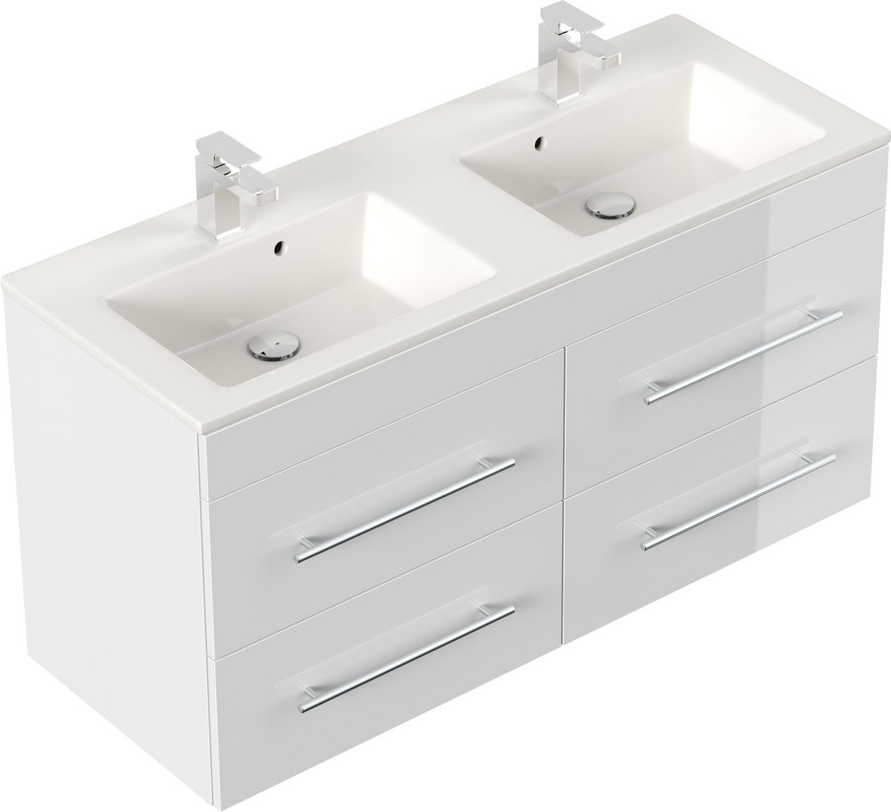 Badmöbel Homeline 120 weiss hochglanz
