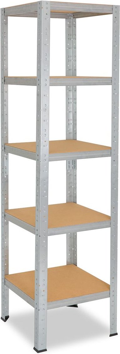 HOME 180x50x50cm Schwerlastregal in verzinkt mit 5 Böden