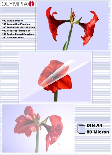 Thumbnail - Laminierfolien OLYMPIA DIN A4, 80µ, 100er