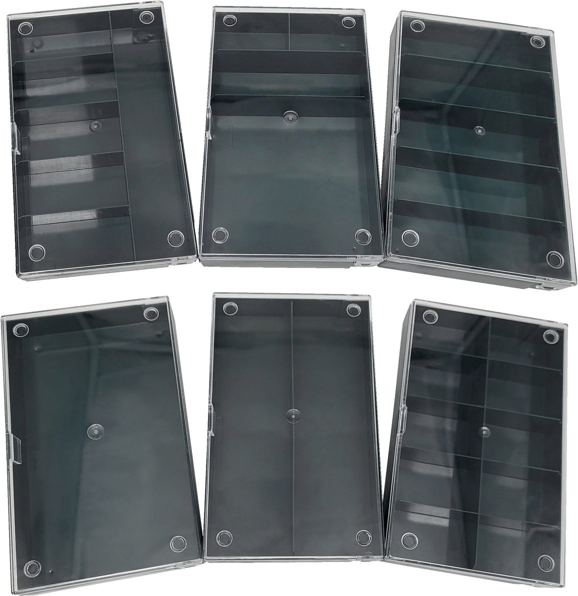 Sortimentskasten-Set 6 Stück, 164 x 31 x 101 mm verschiedene Unterteilungen
