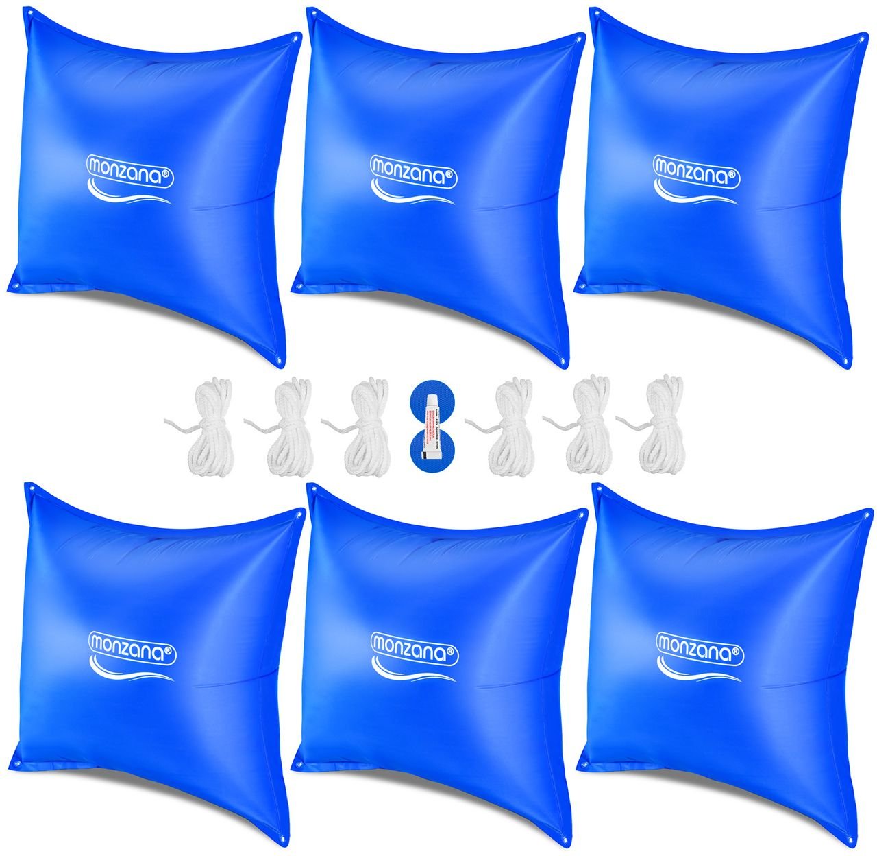 monzana Poolkissen 6er-Set Blau 120x120cm -20°C