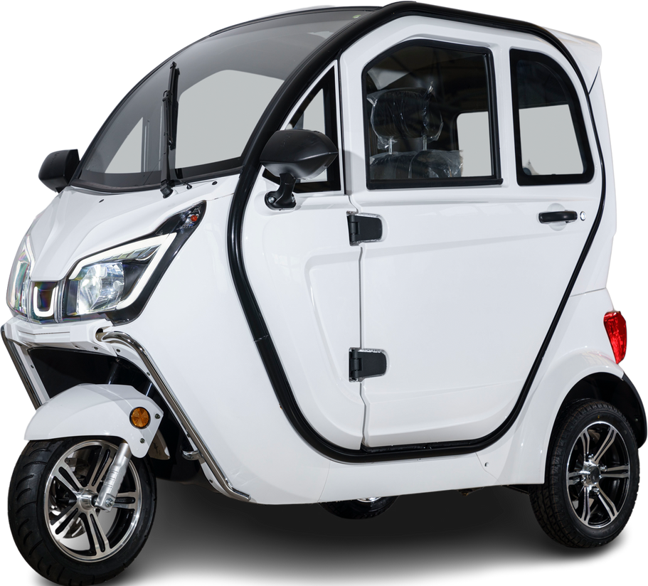 Y8 Kabinenroller - 2 kW, Blei-Gel-Akku, 45  km/h, weiß