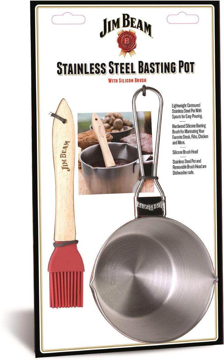 Edelstahl Topf mit Ausgießer und Pinsel